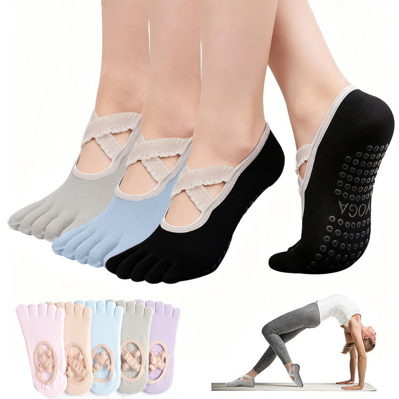 Grip Sock Yoga - Meias de Pilates Antiderrapantes para Mulheres