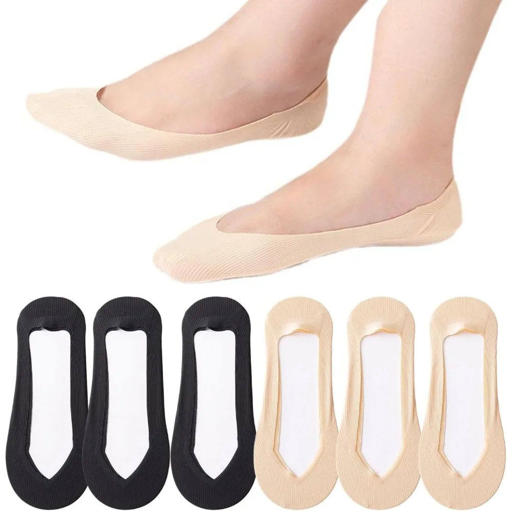 Invisibility Sock Loafer - 6 Pares de Meias Invisíveis Femininas