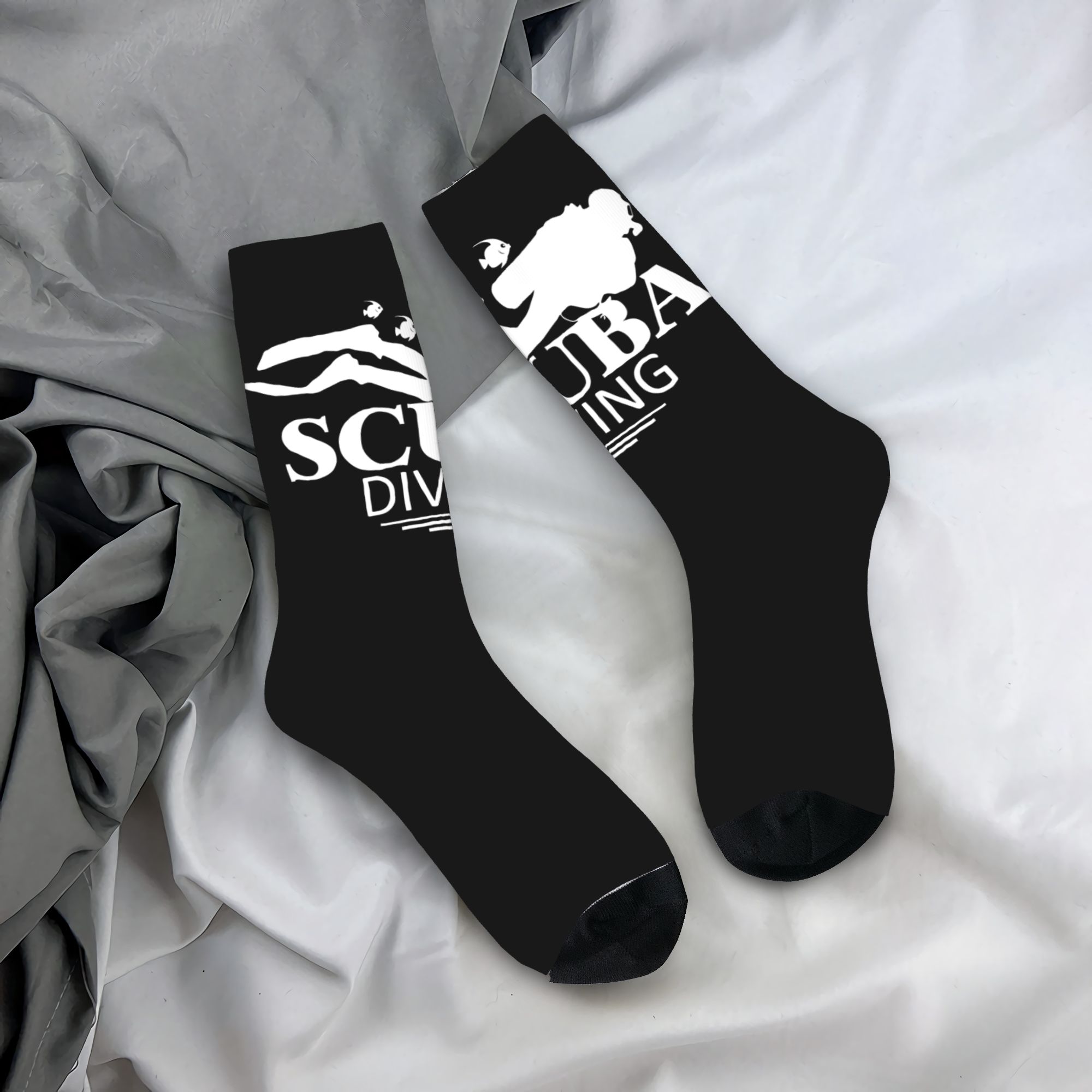 Dress Sock Men - Meias Personalizadas Engraçadas de Mergulho para