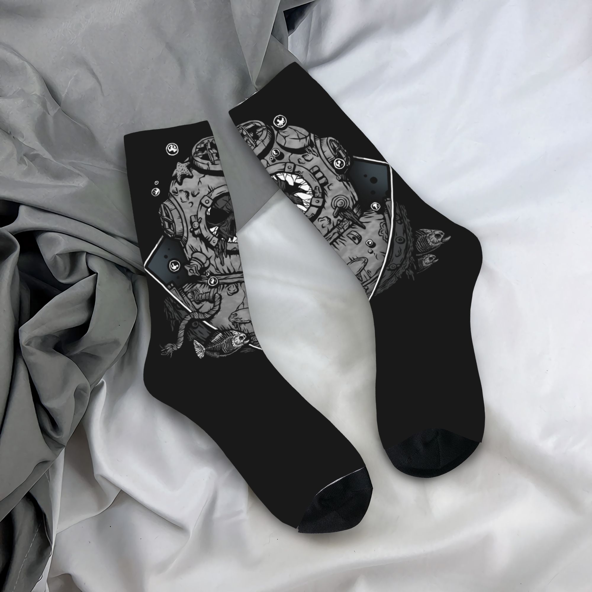 Dress Sock Men - Meias Divertidas Personalizadas de Mergulho com