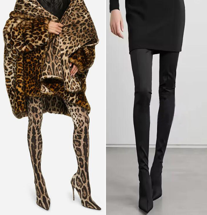Knee High Sock Women - Sexy leopardo sobre o joelho meias