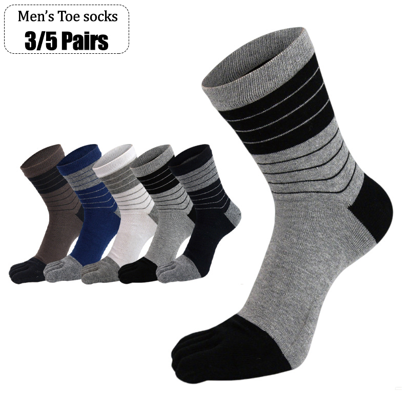 Toe Sock Split - 3/5 Pares de Meias Masculinas de