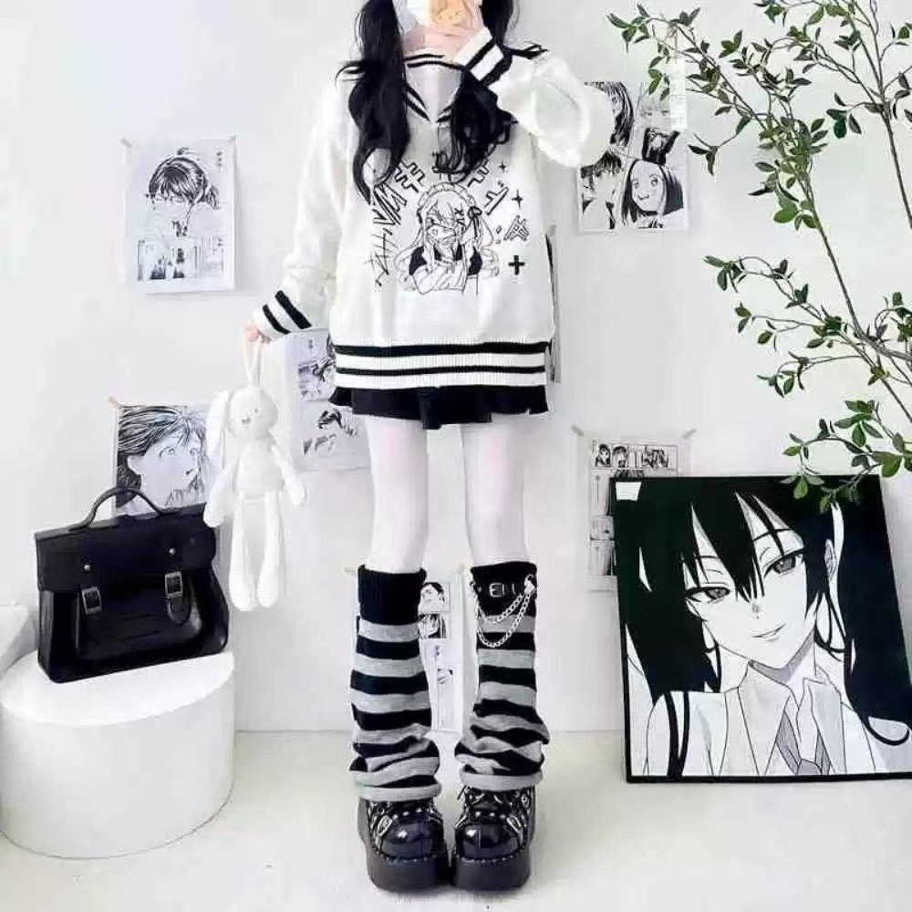 Boot Sock Slouchy - Meias de Bota Estilo Harajuku Japonês,
