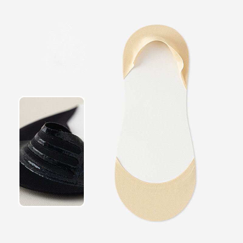 Invisibility Sock Loafer - Meias invisíveis femininas, antiderrapantes, com silicone,