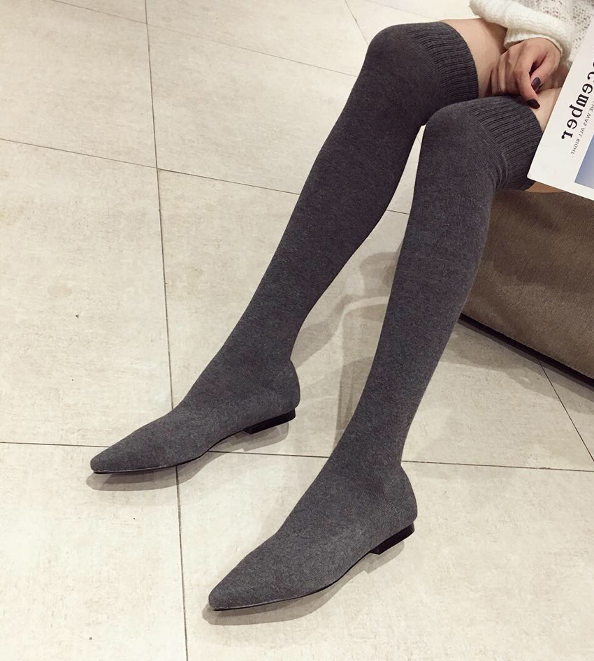 Boot Sock Slouchy - Aiykazysdl 2024 outono gatinho botas de