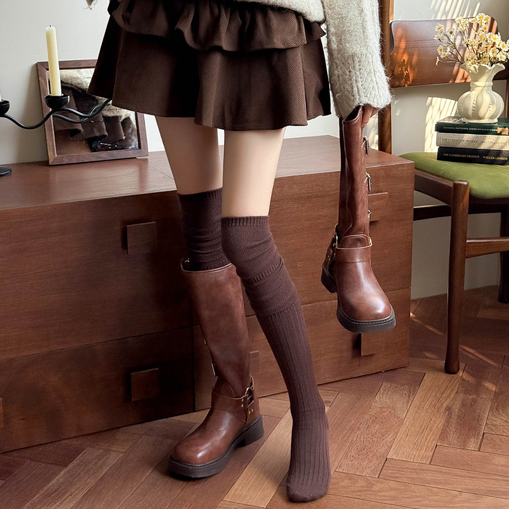 Boot Sock Slouchy - Meias Quentes Extra Longas Acima do