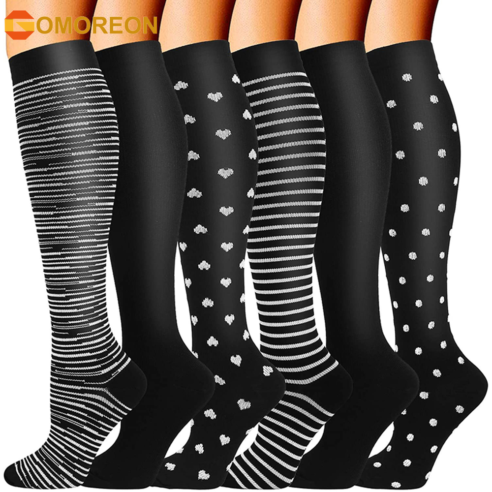 Compression Sock Medical - GOMOREON 6 pares de meias de