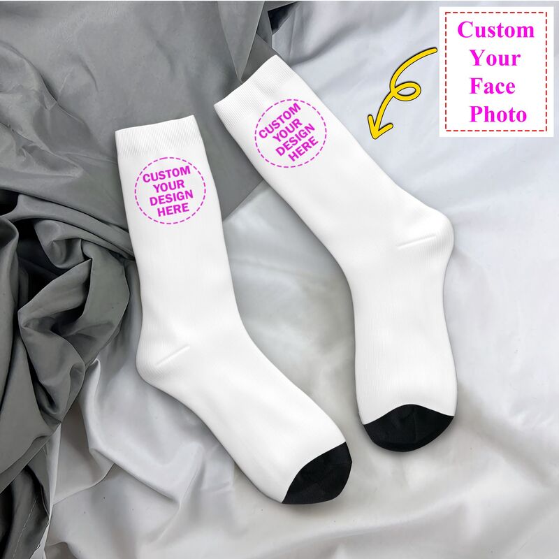 Dress Sock Men - Personalize foto personalizada logotipo texto masculino