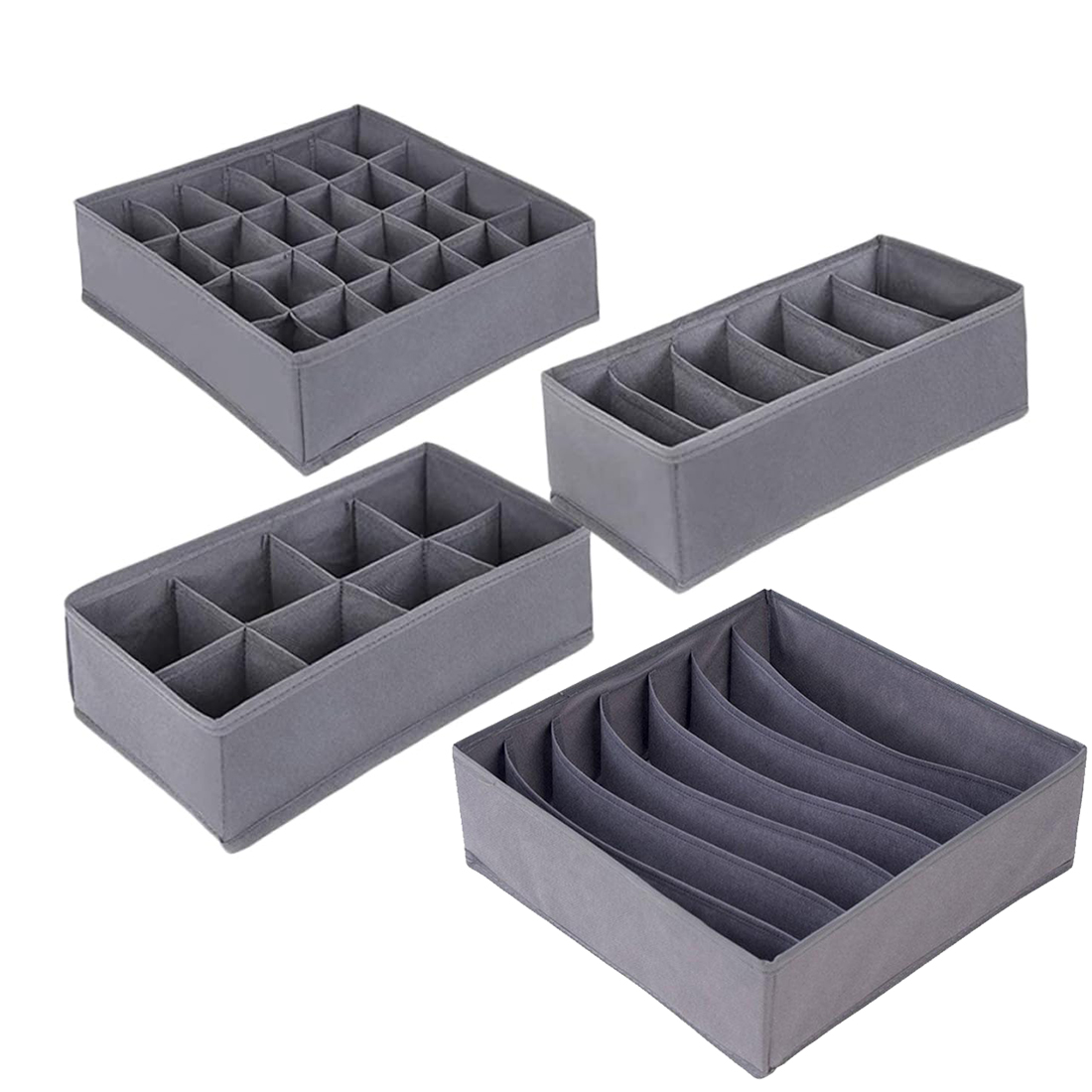 Sock Organizer Tray - 6/7/8/24 grades dobráveis tecido roupa interior