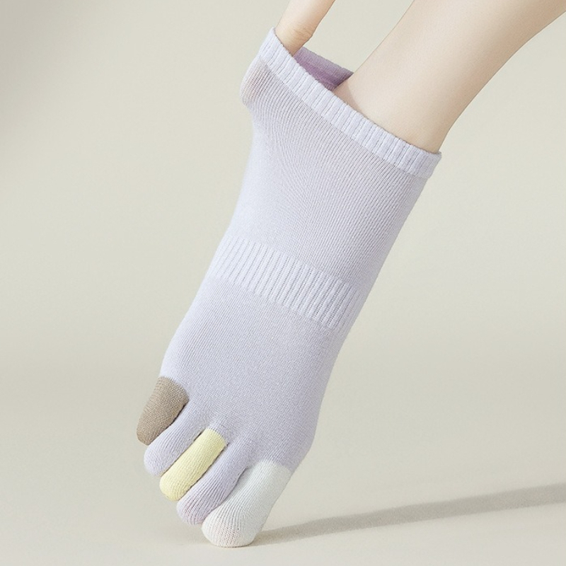 6 pares verão fino respirável  - Toe Sock Split avaliação e preço