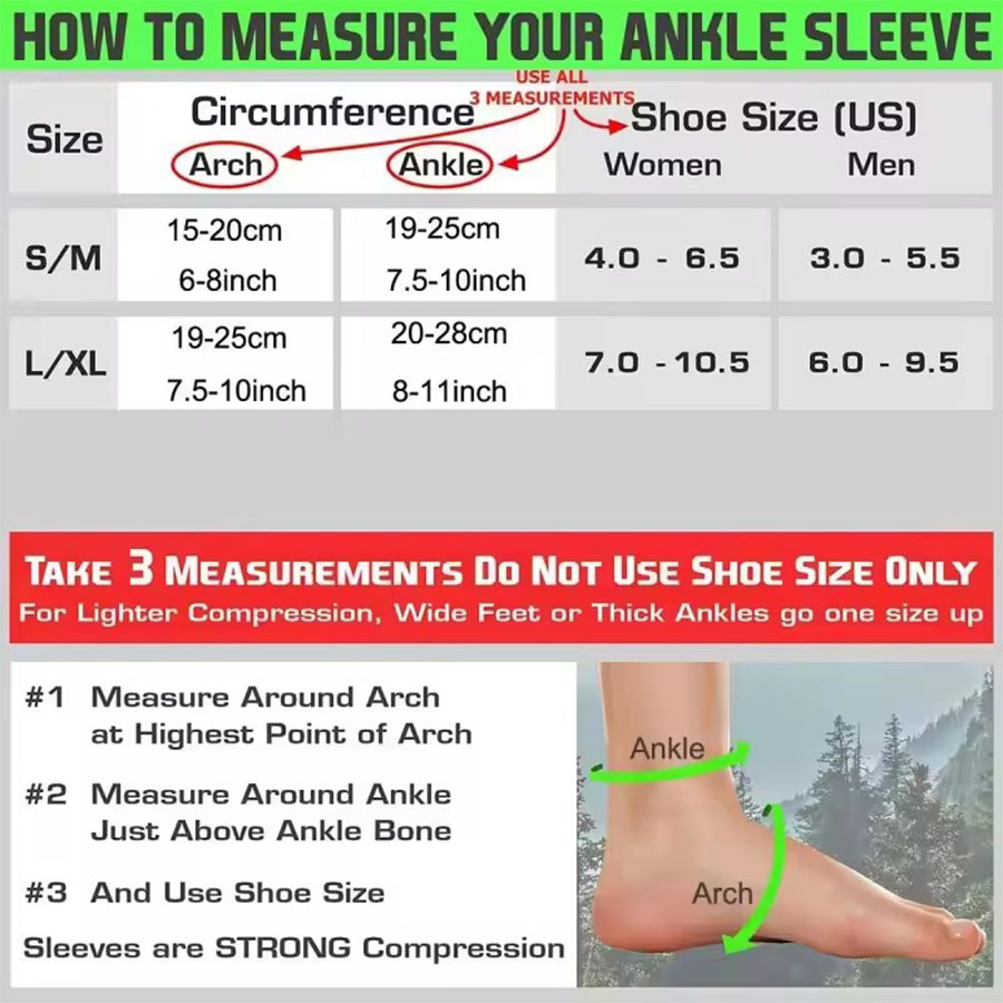1 par de meias de compressão e - Ankle Brace Sock avaliação e preço