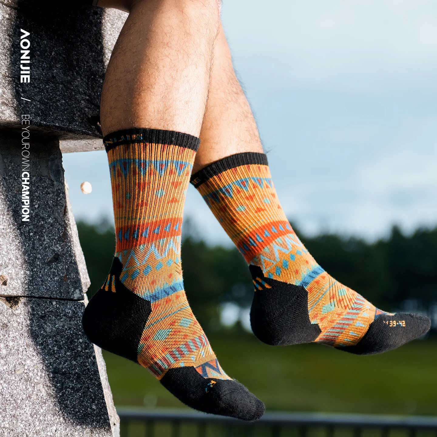 AONIJIE Meias de lã ao ar livr - Wool Hiking Sock avaliação e preço