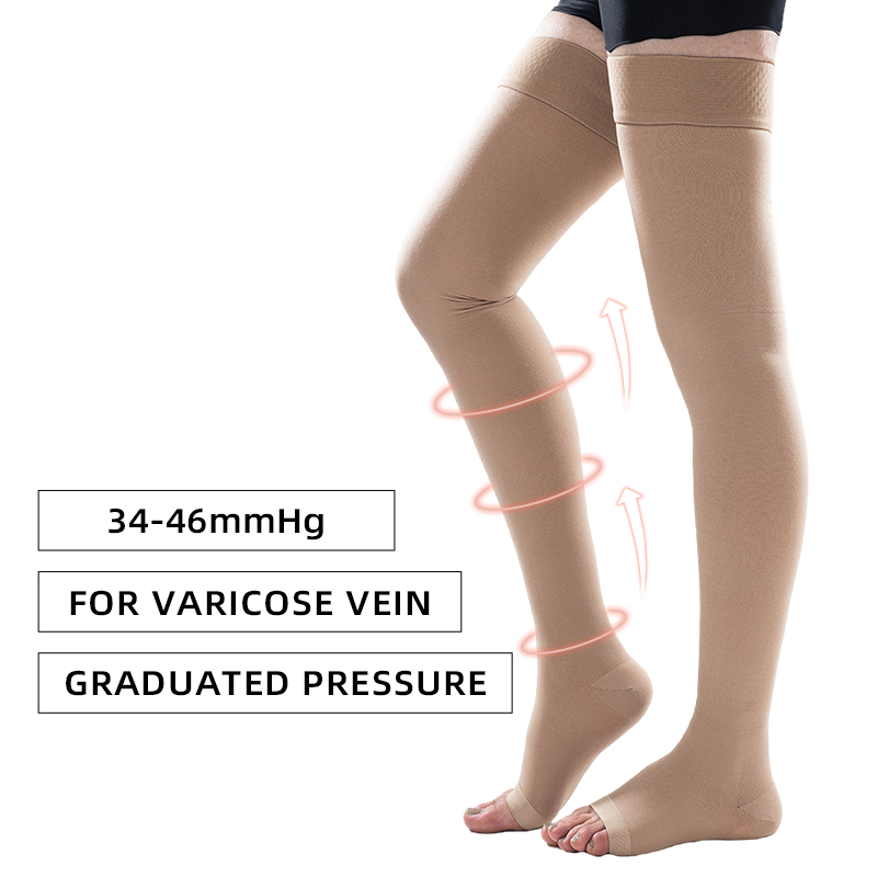 1 par coxa alta aberta dedo do - Compression Sock Medical avaliação e preço