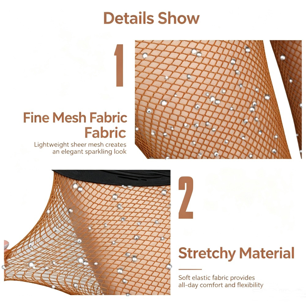 Meias de dança de rede elástic - Fishnet Stocking Women avaliação e preço