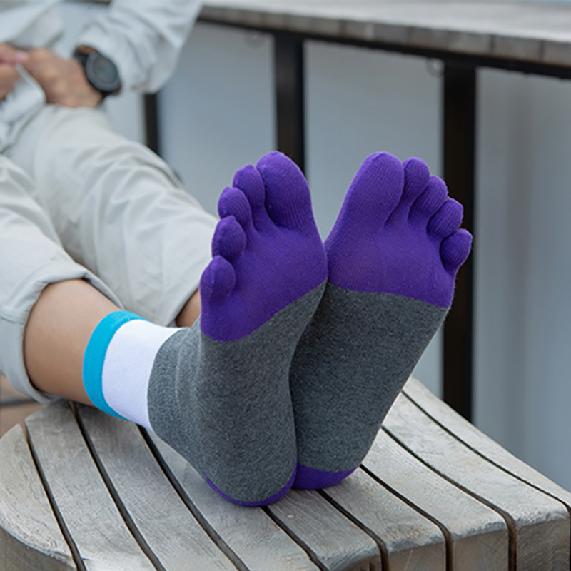 1/5 Pares de Meias Masculinas  - Toe Sock Split avaliação e preço