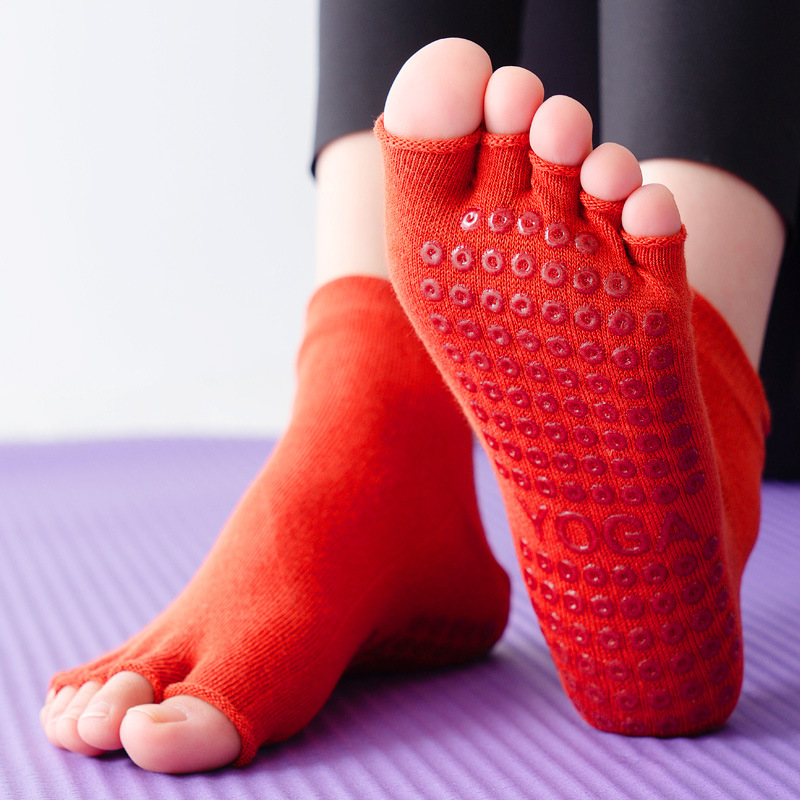 Meias de yoga meio dedo do pé  - Grip Sock Yoga avaliação e preço