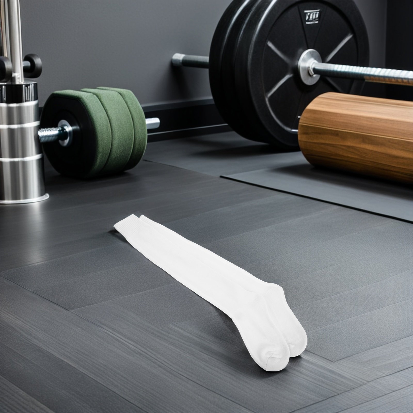 1 Par de Meias Brancas de Comp - Athletic Sock Cushion avaliação e preço