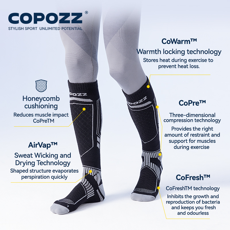 Copozz meias de esqui de inver - Thermal Sock Winter avaliação e preço