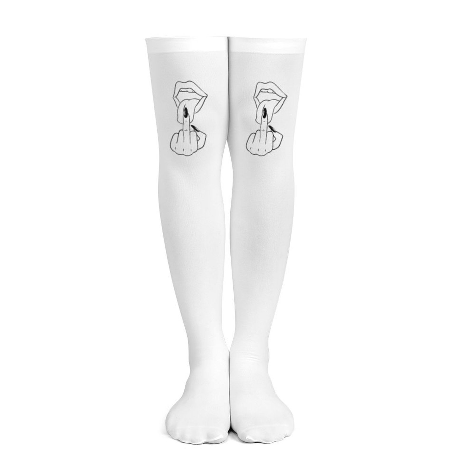 Meias femininas brancas com es - Knee High Sock Women avaliação e preço