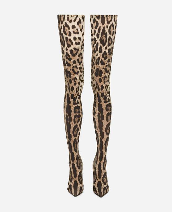 Sexy leopardo sobre o joelho m - Knee High Sock Women avaliação e preço