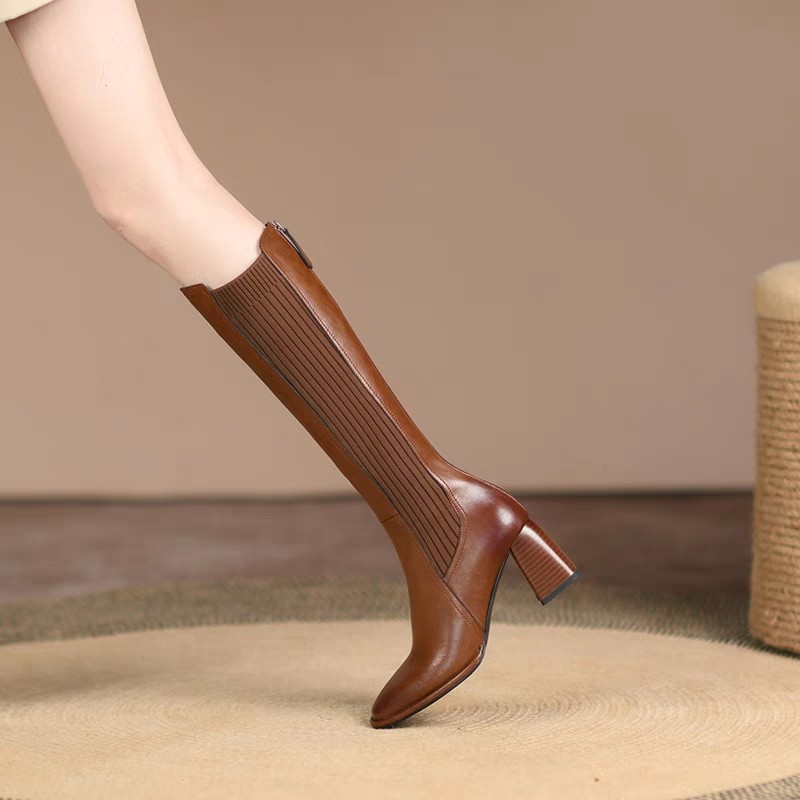Botas de Cano Alto Femininas p - Knee High Sock Women avaliação e preço