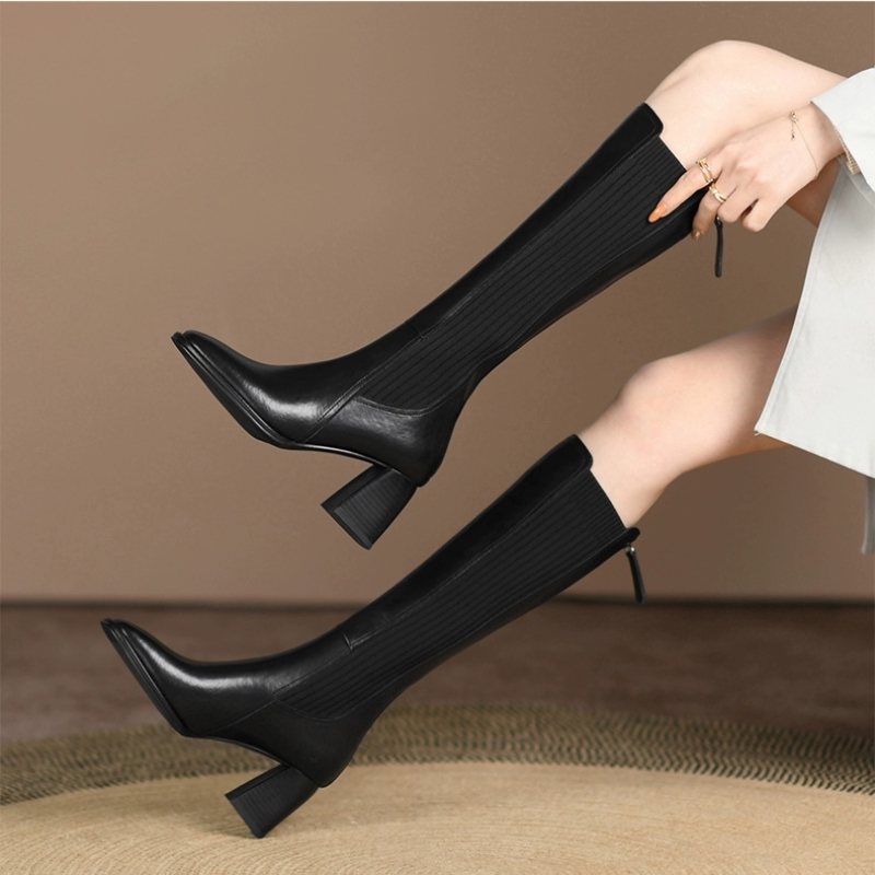 Botas de Cano Alto Femininas p - Knee High Sock Women avaliação e preço