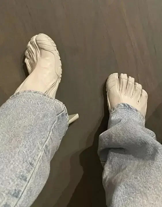 Botas Femininas de Salto Alto  - Toe Sock Split avaliação e preço