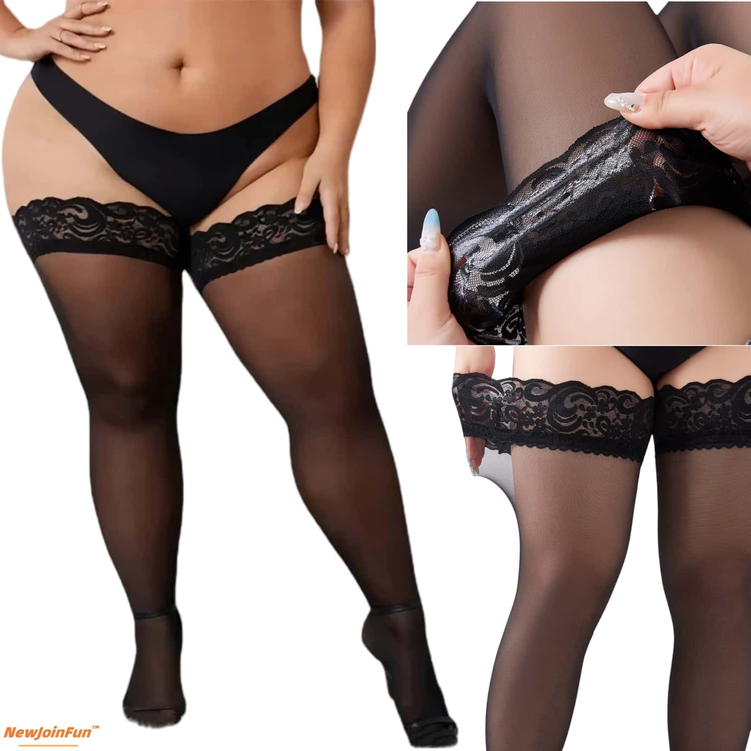 Conjunto de 5 pares de meias f - Thigh High Sock Stay Up avaliação e preço
