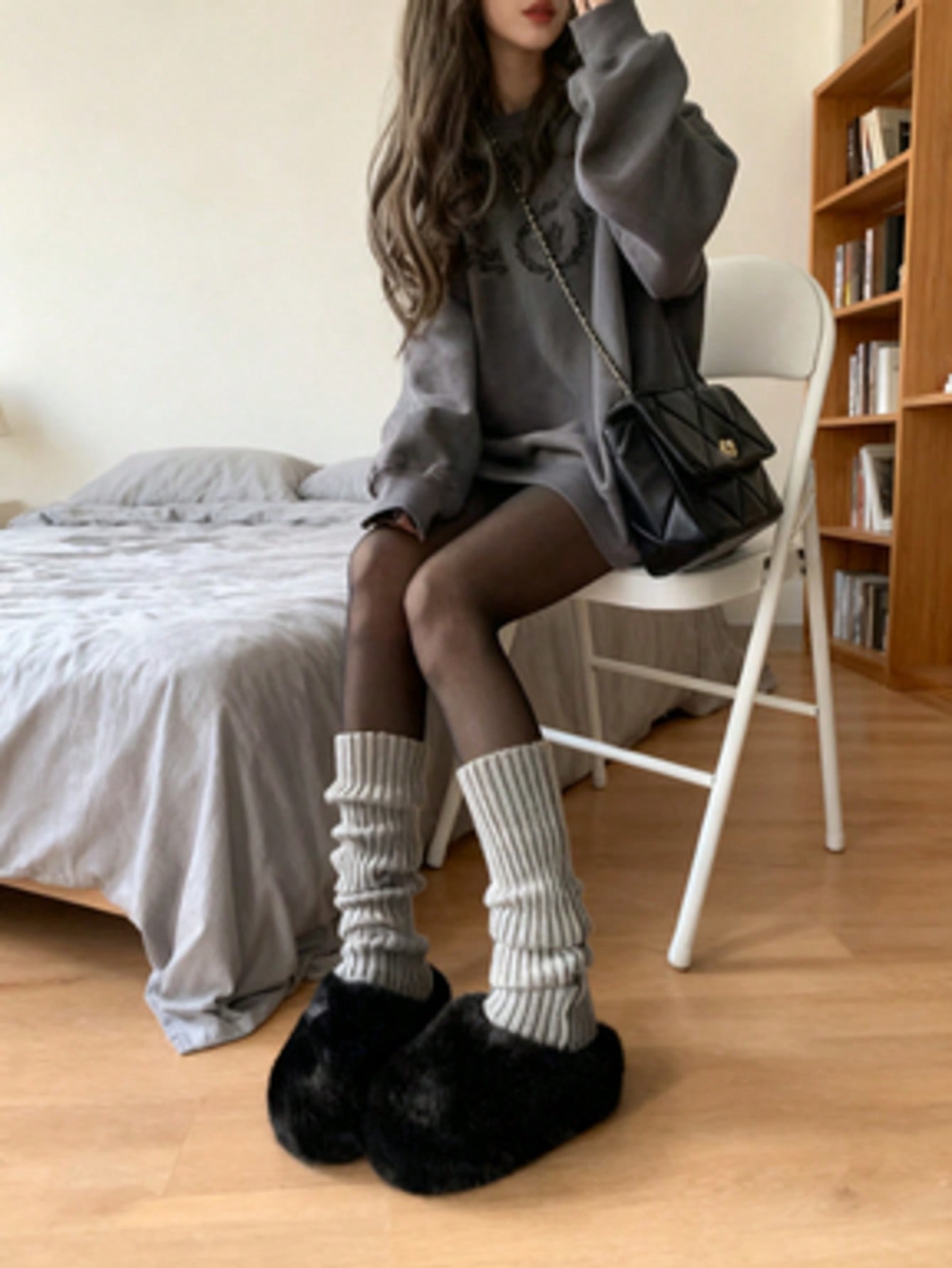 2 pares de polainas femininas  - Boot Sock Slouchy avaliação e preço