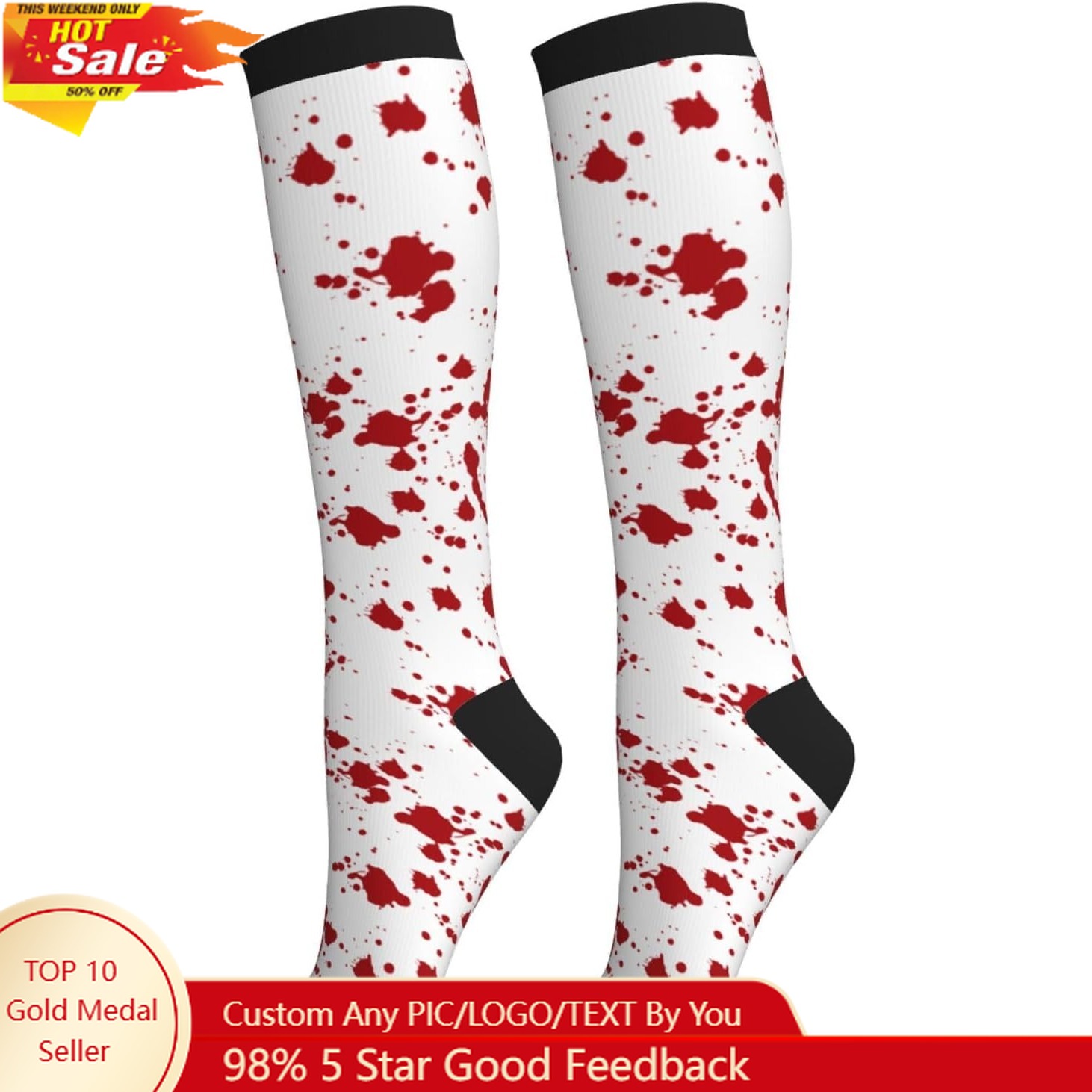 Meias de compressão bezerro jo - Knee High Sock Women avaliação e preço
