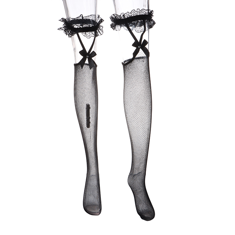 1 Par de Meias Sexy de Rede at - Knee High Sock Women avaliação e preço