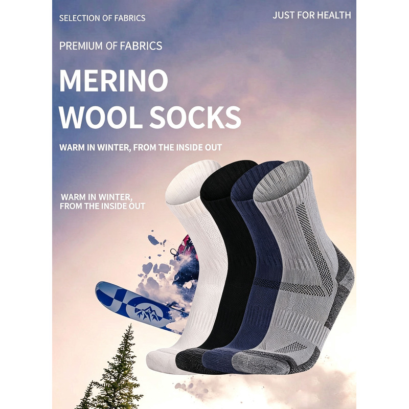 Meias masculinas grossas de lã - Wool Hiking Sock avaliação e preço