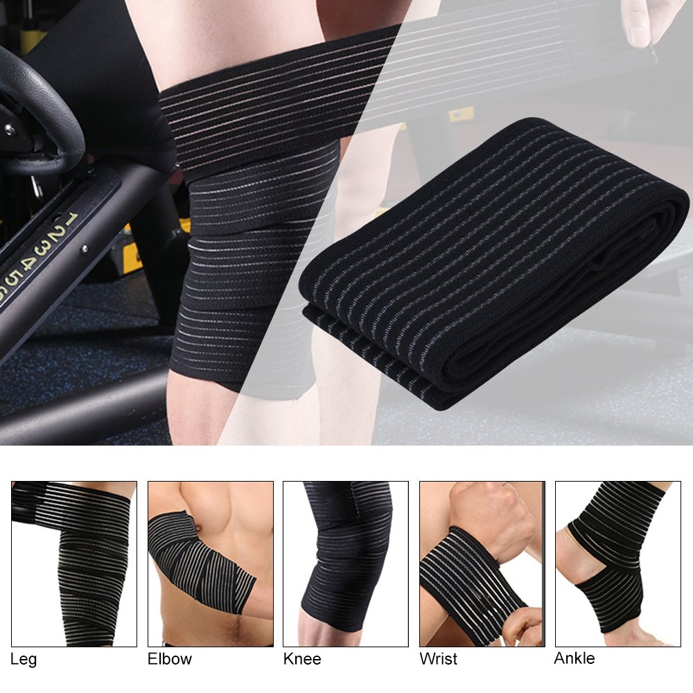 1 pçs 40-300cm bandagem de com - Compression Sleeve Calf avaliação e preço