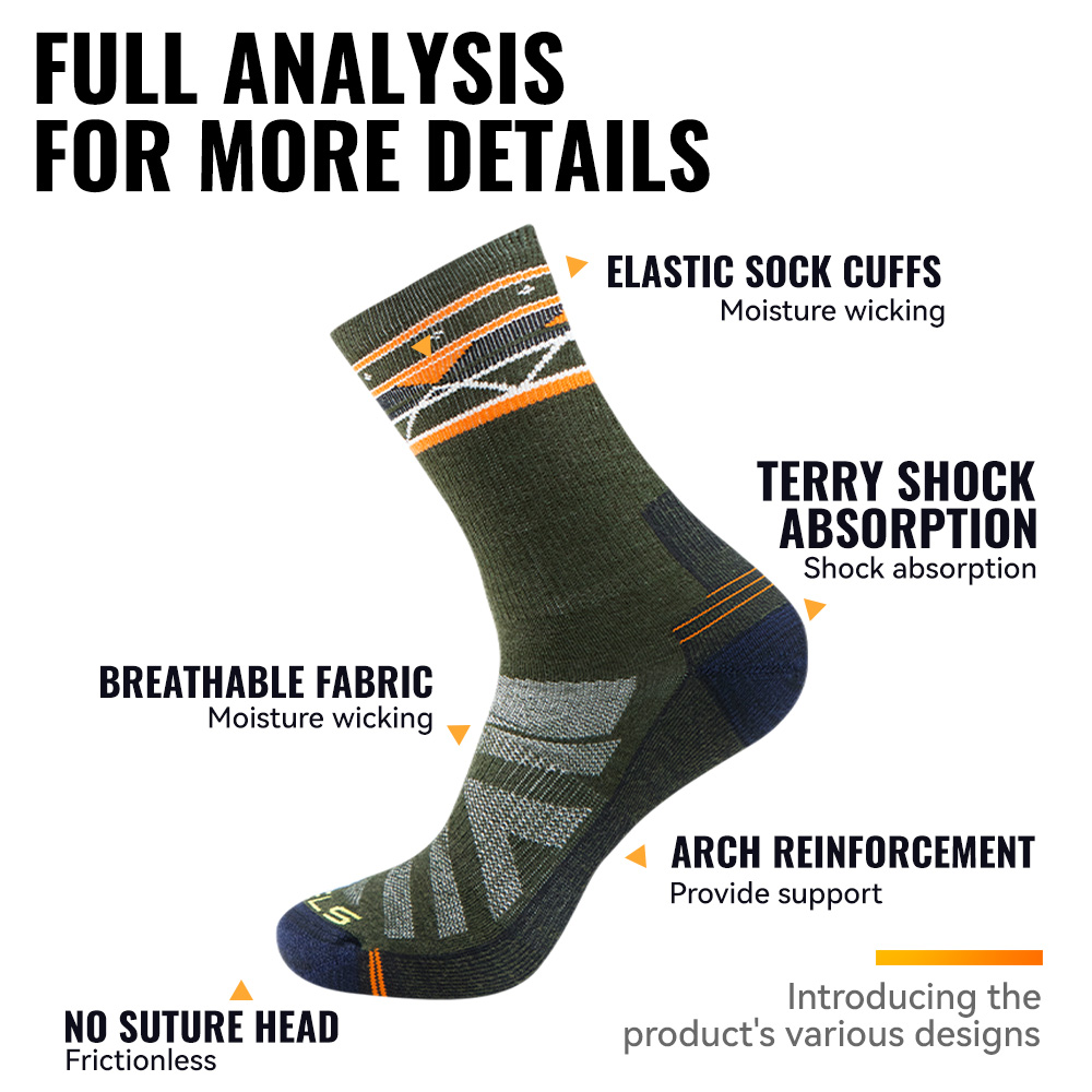 WRELS 1/2/3 Pares de Meias de  - Wool Hiking Sock avaliação e preço