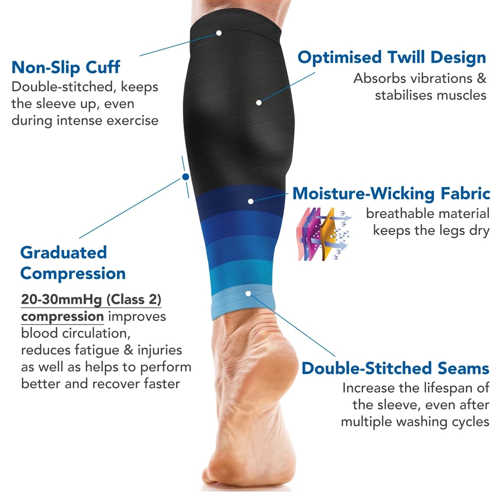 1 Par de Mangas de Compressão  - Compression Sleeve Calf avaliação e preço