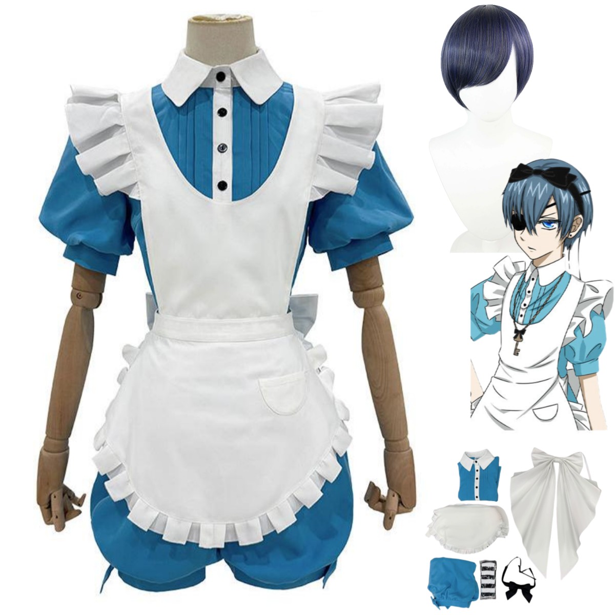 Fantasia de Cosplay Anime Ciel - Dress Sock Men avaliação e preço