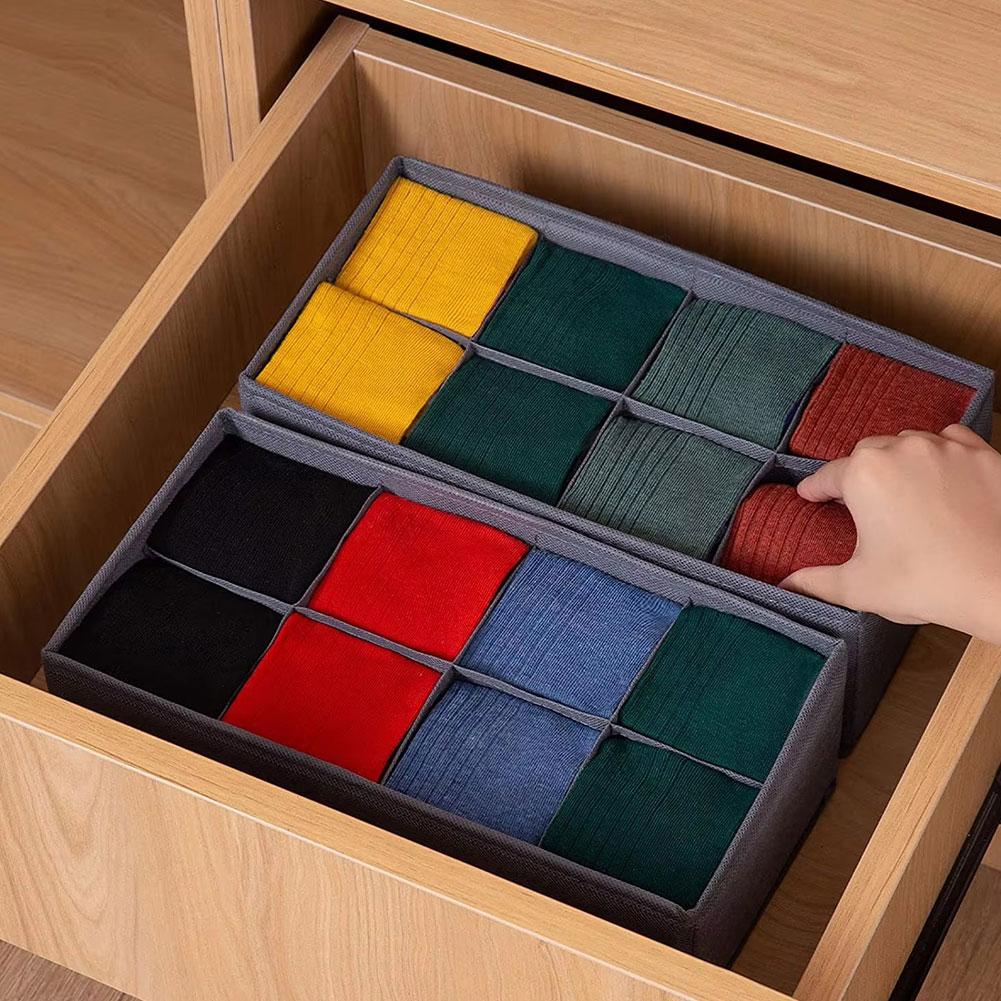 6/7/8/24 grades dobráveis teci - Sock Organizer Tray avaliação e preço