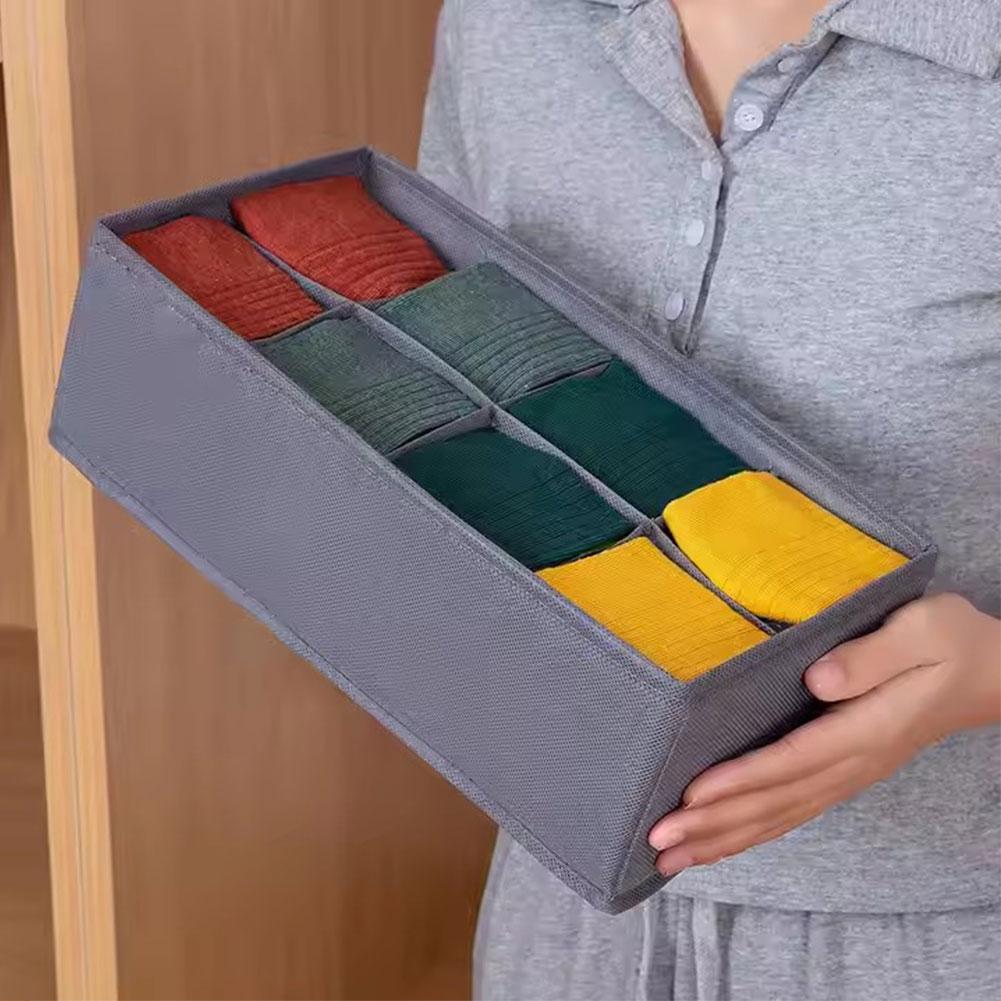 6/7/8/24 grades dobráveis teci - Sock Organizer Tray avaliação e preço