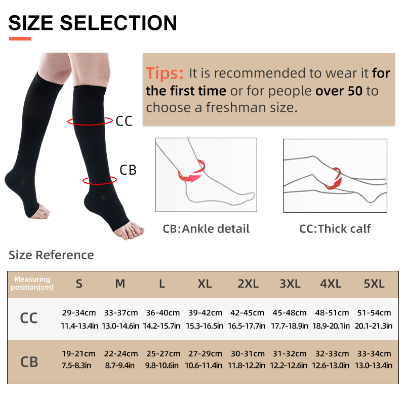 S-5XL 2 pçs/par médica compres - Compression Sleeve Calf avaliação e preço